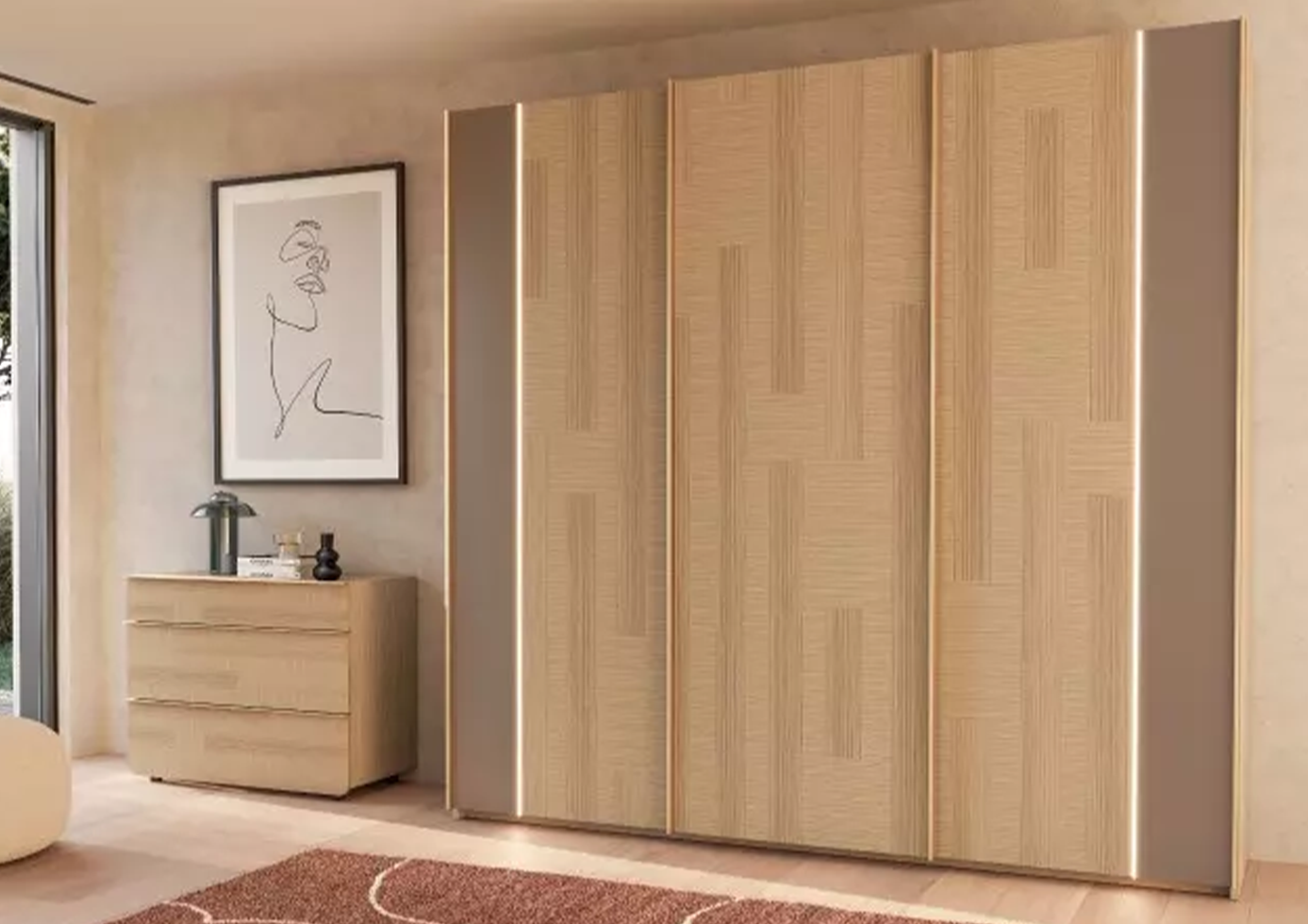 Collection Majestic - Armoire 3 portes coulissantes