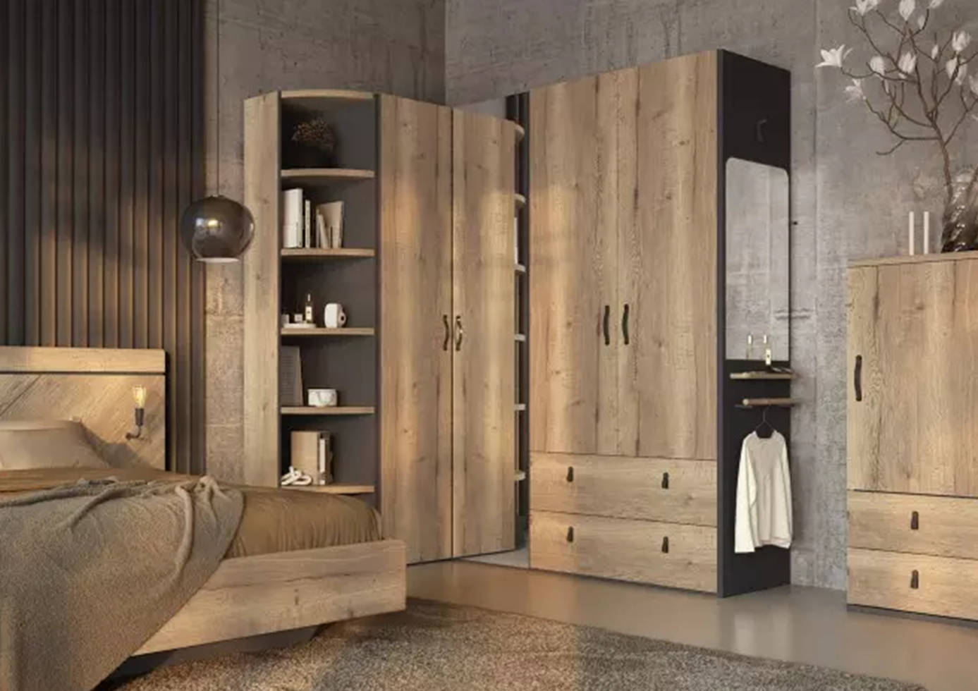 Opera - Armoire d'angle 2 portes battantes
