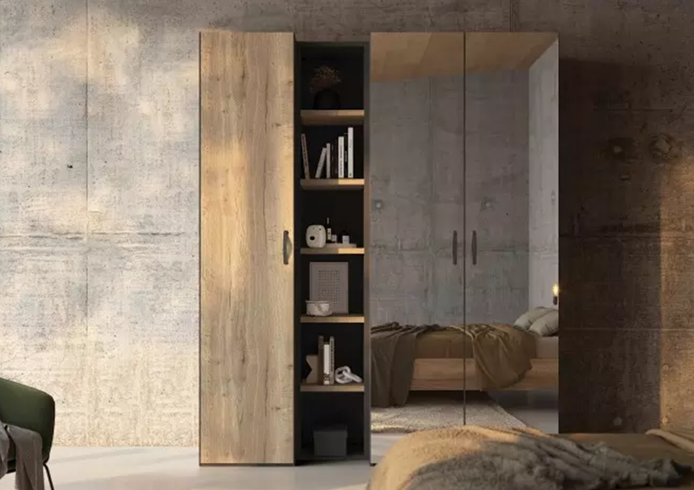 Opera - Armoire dressing 1 porte battante