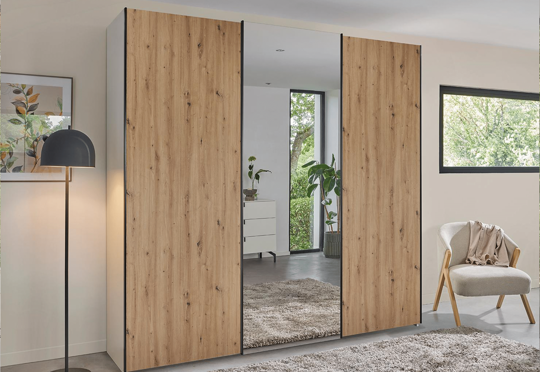 Opale - Armoire 3 portes coulissantes