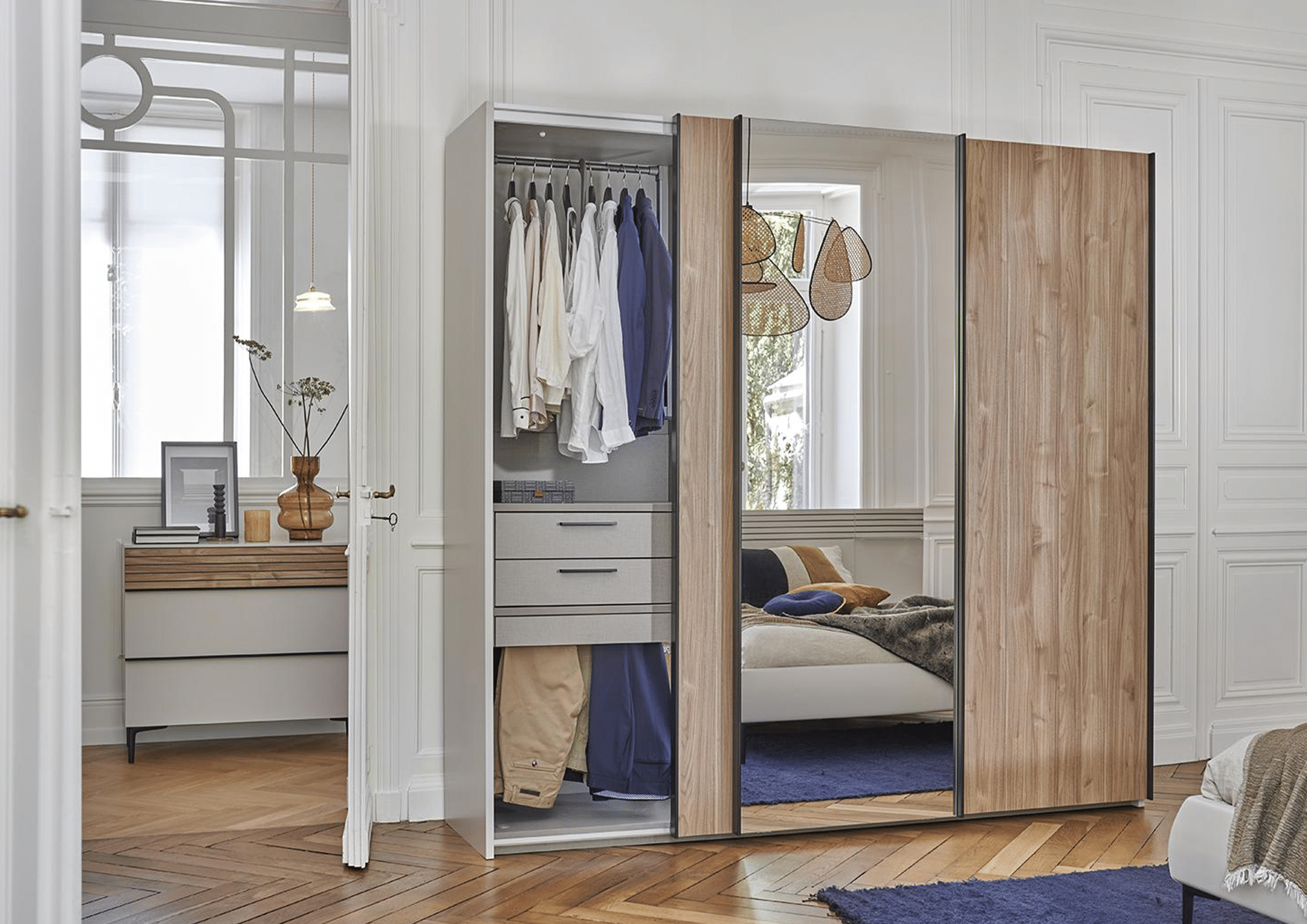 Toscane - Armoire 3 portes coulissantes
